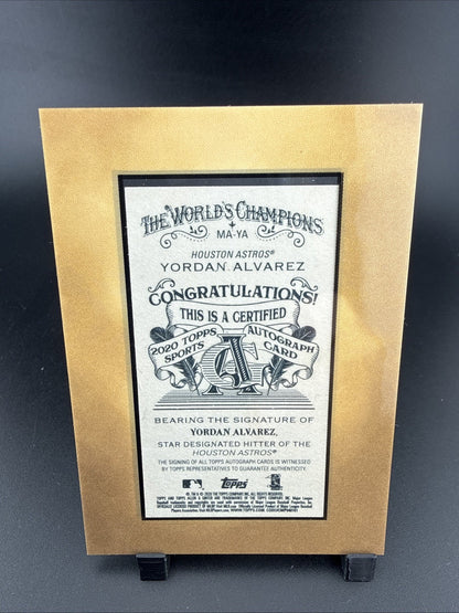 2020 Topps Allen & Ginter's - Mini Baseball Autographs Yordan Alvarez #MA-YA...