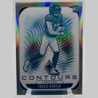 Travis Hunter Rookie 2025 Panini Phoenix Contours Refractor RC Jaguars #15