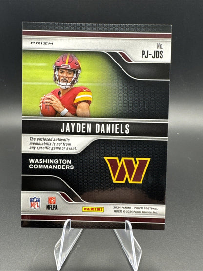 2024 Panini Prizm Jayden Daniels Rookie Premier Jerseys Silver Prizm RC #PJ-JDS