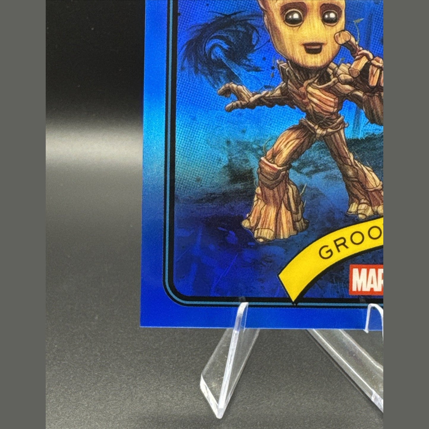 Groot 2025 Topps Chrome Marvel /299 Blue Refractor #35