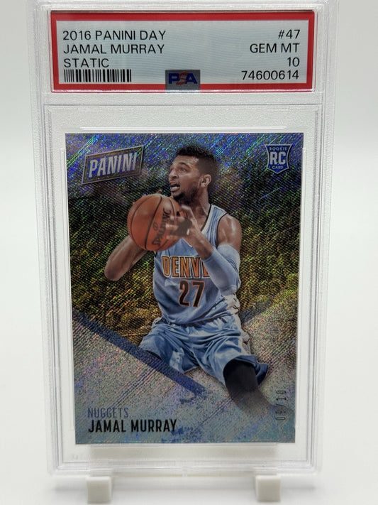 2016-17 Panini Day Jamal Murray Static RC Rookie 9/10 PSA 10 POP 2 Nuggets