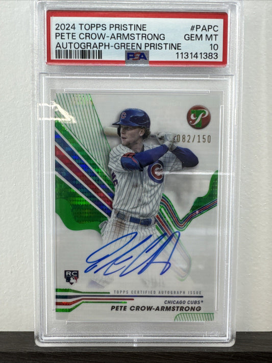 2024 Topps Pristine - Pristine Autographs Pete Crow-Armstrong #PA-PC /150 PSA 10