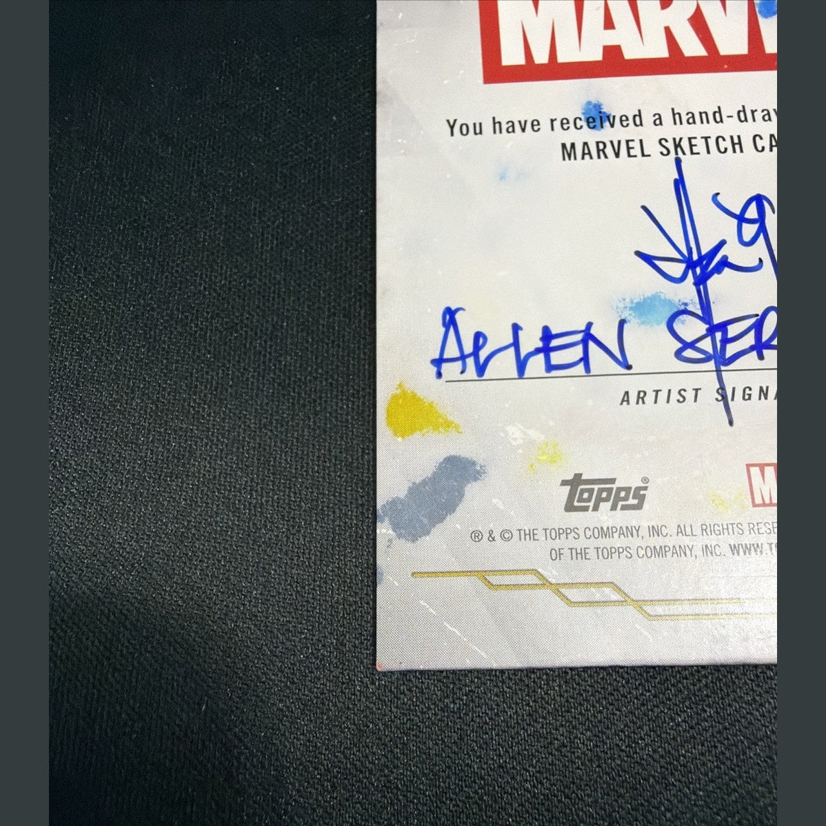 2025 Topps Chrome Marvel Studios CYCLOPS ARTIST SKETCH AUTO # 1/1 Allen Serrano