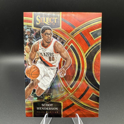 2023-24 Scoot Henderson Panini Select Red Wave Premier RC #129