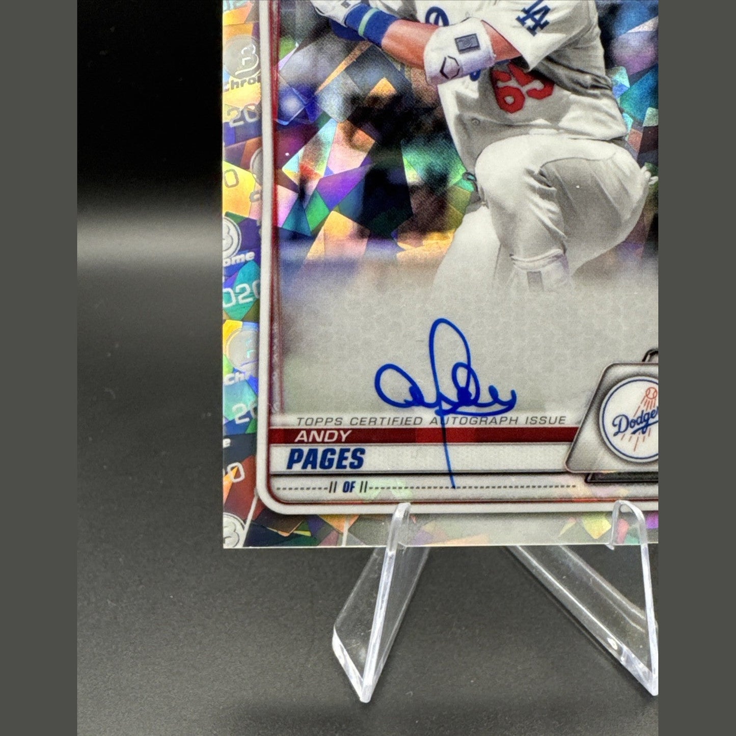 2020 Andy Pages 1st Bowman Chrome Cracked Ice RC Autograph 65/100 #CPA-AP