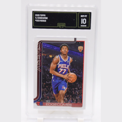 142382931 VJ Edgecombe 2025 Topps #203 Rookie RC PSA 10