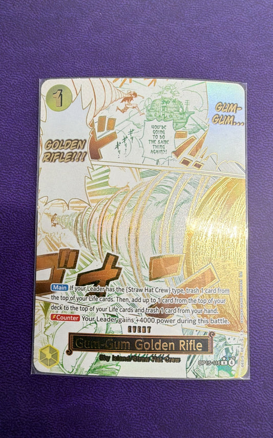 Gum-Gum Golden Rifle (Alternate Art) OP15-116 Adventure on Kami's Island Foil