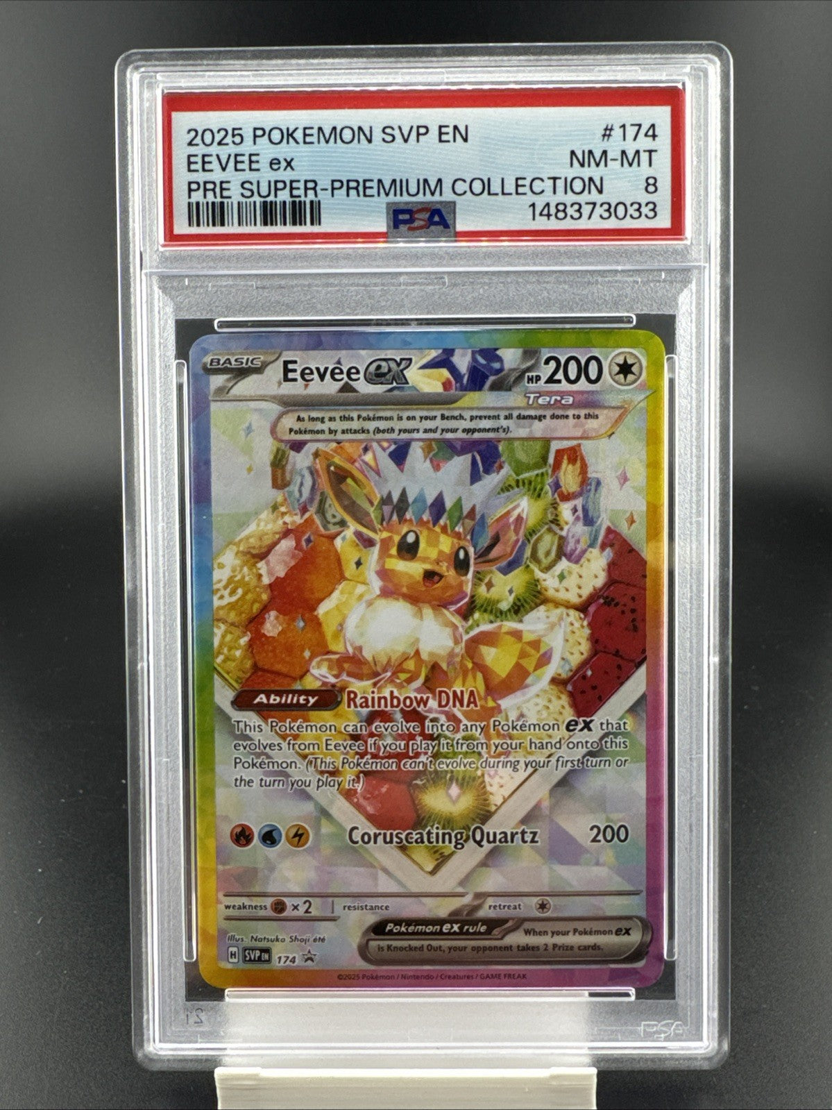 2025 Pokémon SVP EN Eevee EX Pre Super Premium Collection PSA 8