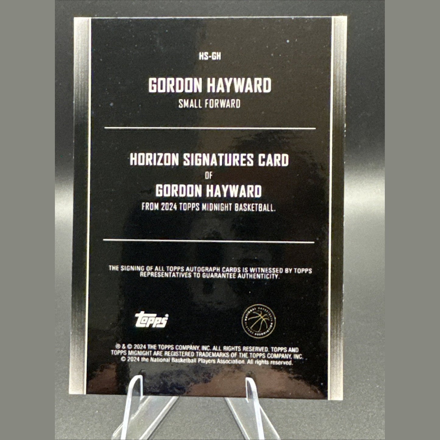 2024 Topps Midnight Basketball Gordon Hayward Horizon Signatures #HS-GH