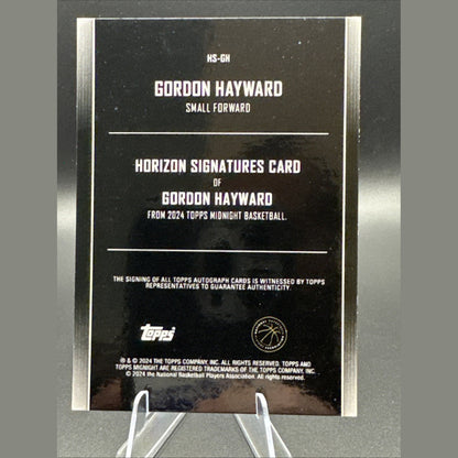 2024 Topps Midnight Basketball Gordon Hayward Horizon Signatures #HS-GH