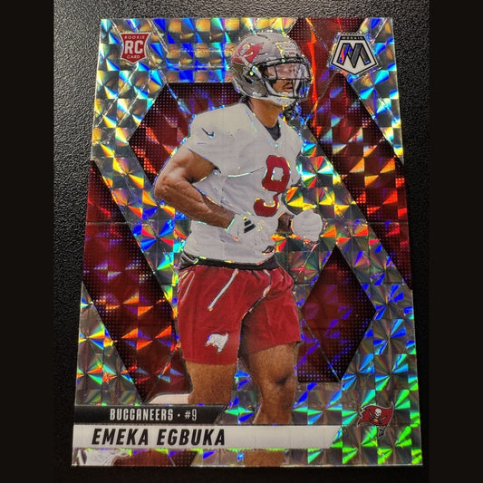 2025 Mosaic Football #376 Emeka Egbuka Silver Mosaic Prizm RC