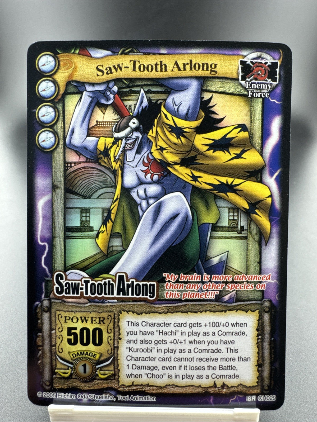 2005 One Piece The Quest Begins CCG Saw-Tooth Arlong Rare Foil Card CH029