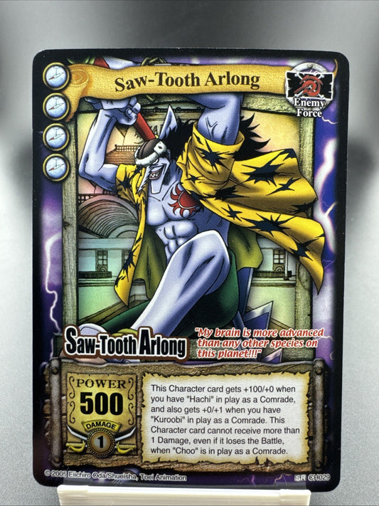 2005 One Piece The Quest Begins CCG Saw-Tooth Arlong Rare Foil Card CH029