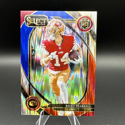 2024 Ricky Pearsall Panini Select - Club Level Red & Blue Shock Prizm #285 RC