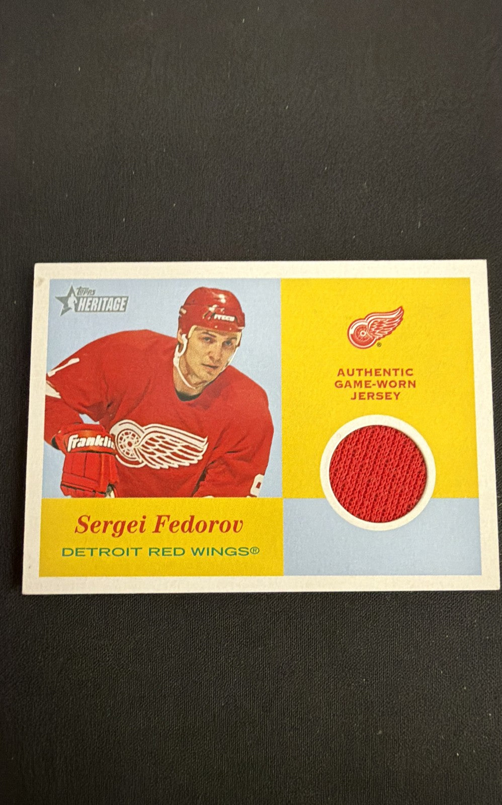 2001-02 Topps Heritage - Jerseys Sergei Fedorov #J-SF (MEM)