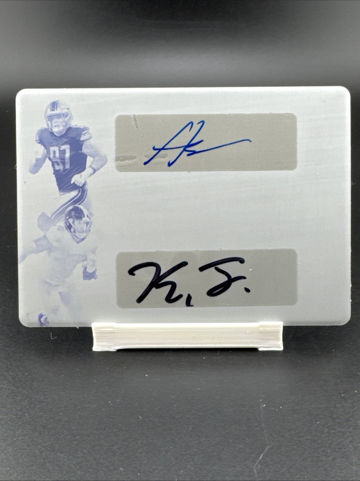 2022 Leaf Trinity Print Plate 1/1 Dual Auto Aidan Hutchinson Kayvon Thibodeaux