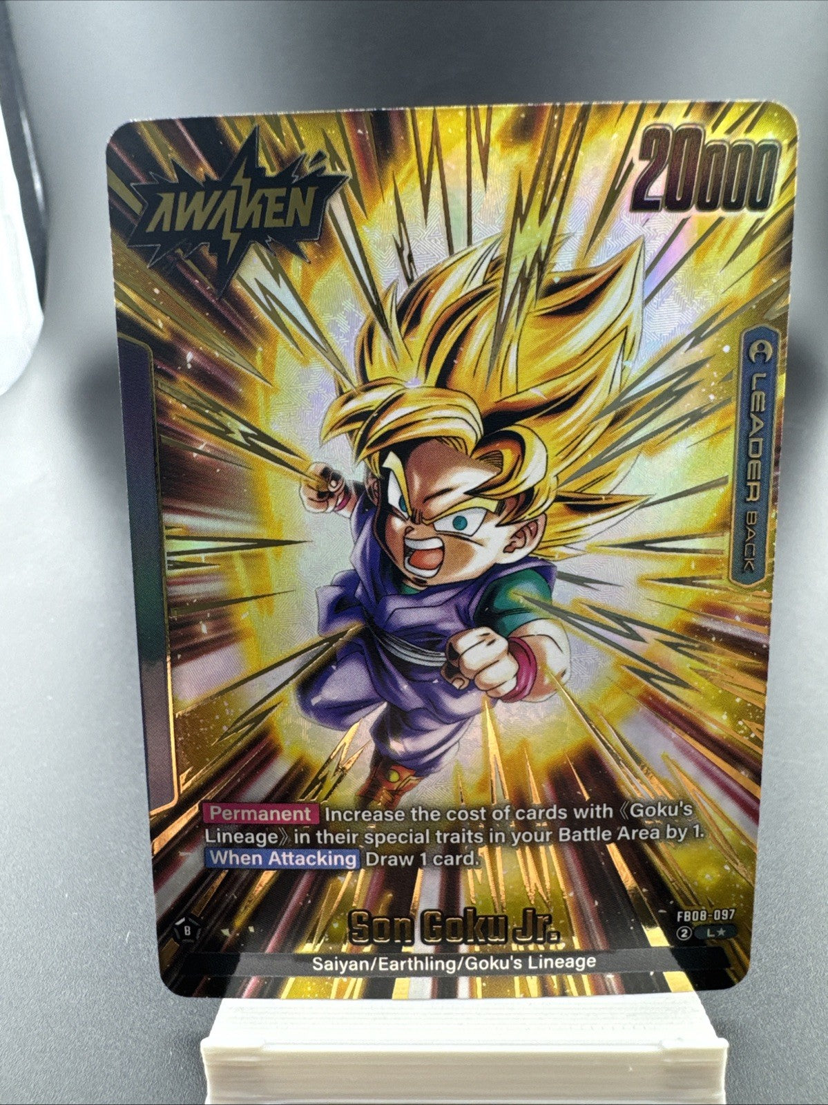 Son Goku Jr FB08-097 Leader Alt Art | Saiyan's Pride | Dragon Ball Fusion World