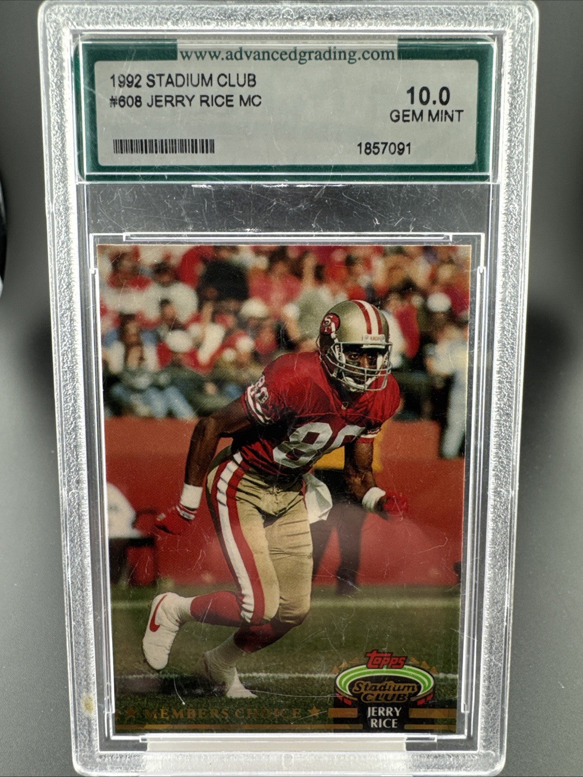 1992 Topps Stadium Club - Members Choice Jerry Rice #608