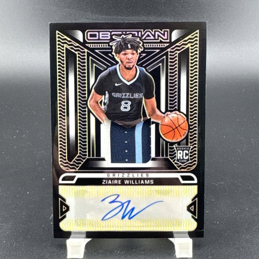 2021-22 Panini Obsidian Rookie Jersey Autograph Ziaire Williams #RJI-ZWL 9/10