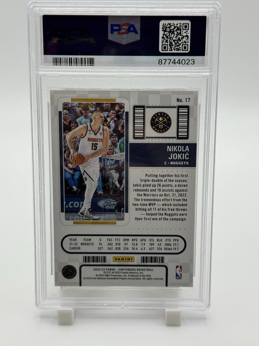 2022 Panini Contenders Cracked Ice Nikola Jokic Bronze #17 22/25 PSA 10
