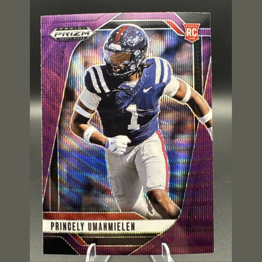 Princely Umanmielen 2025 Prizm Draft Picks Purple Wave Rookie #92
