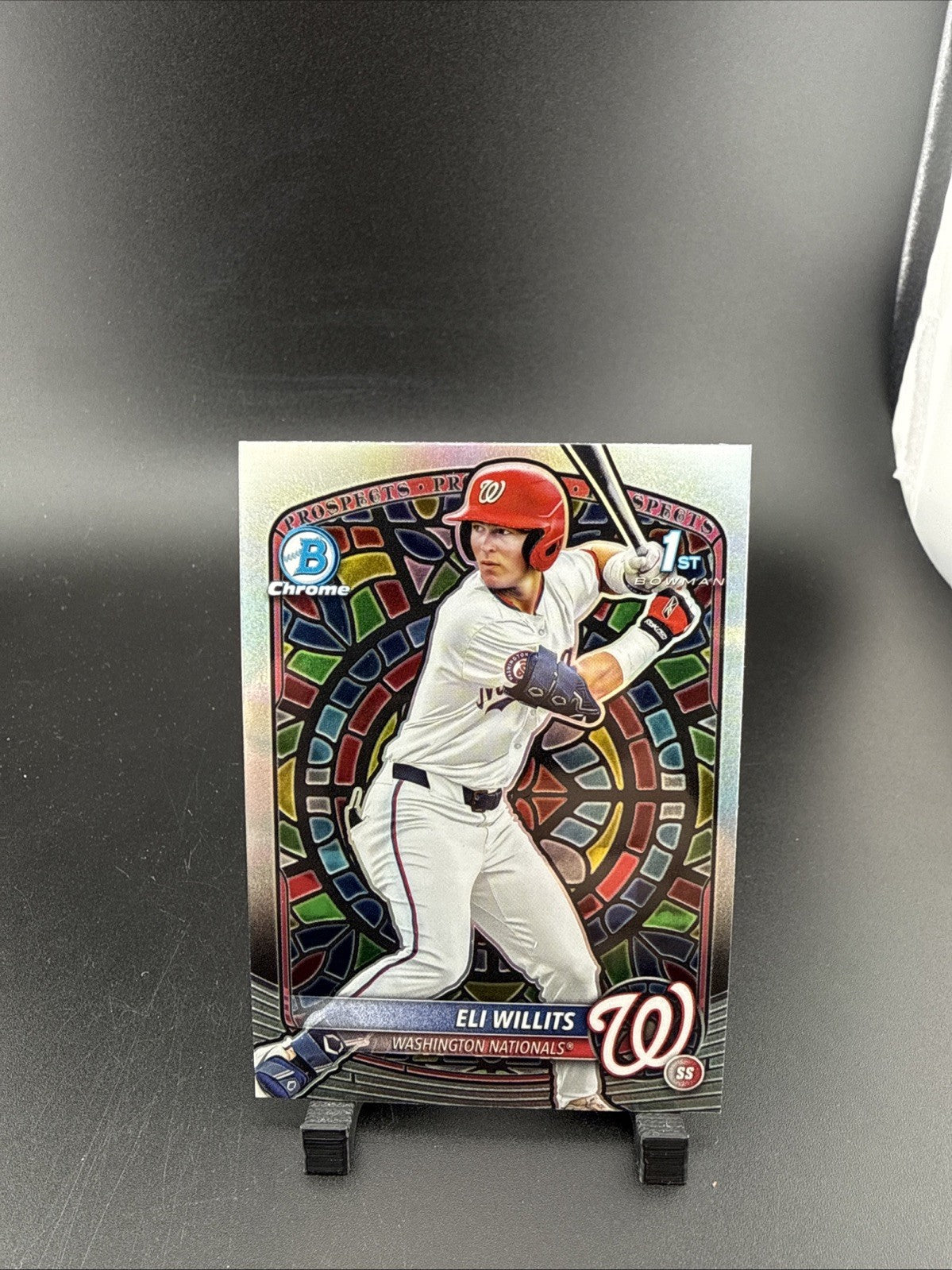 2025 Bowman Draft 1st Chrome ELI WILLITS Stained Glass Nationals CASE HIT BDC-1