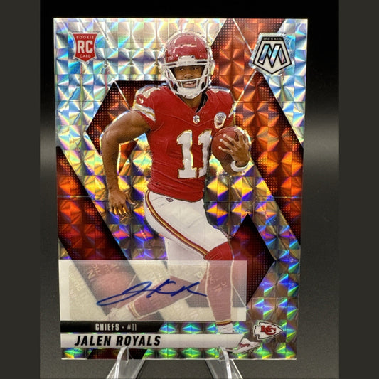 2025 Jalen Royals RC Auto Mosaic Prizm Autograph Kansas City Chiefs #313