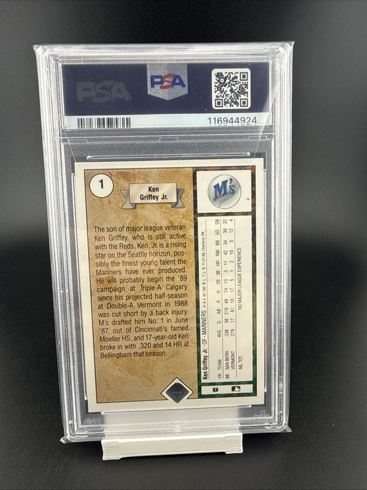 1989 Upper Deck Set-Break #  1 Ken Griffey Jr. Star Rookie PSA 8 NM-MT