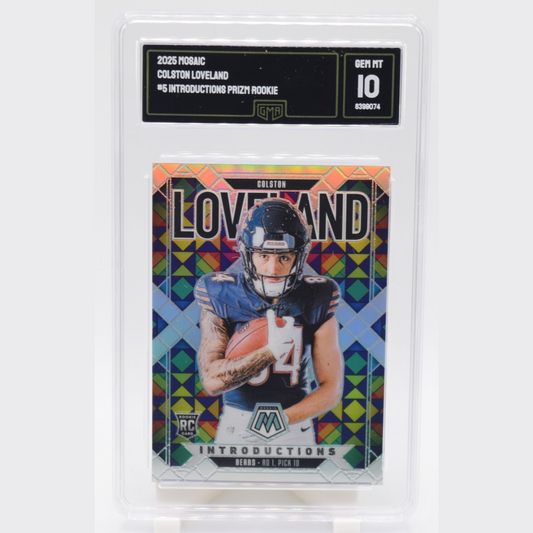 2025 Mosaic Colston Loveland Introductions Silver Prizm Rookie Bears GMA 10