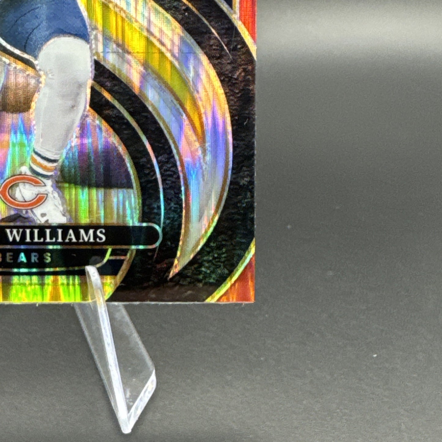 2024 Panini Select Premier Level Caleb Williams #114 Red & Yellow Shock Prizm RC