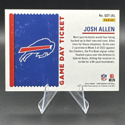 2022 Panini Contenders Game Day Ticket Silver #GDT-JAL Josh Allen Bills 70/99