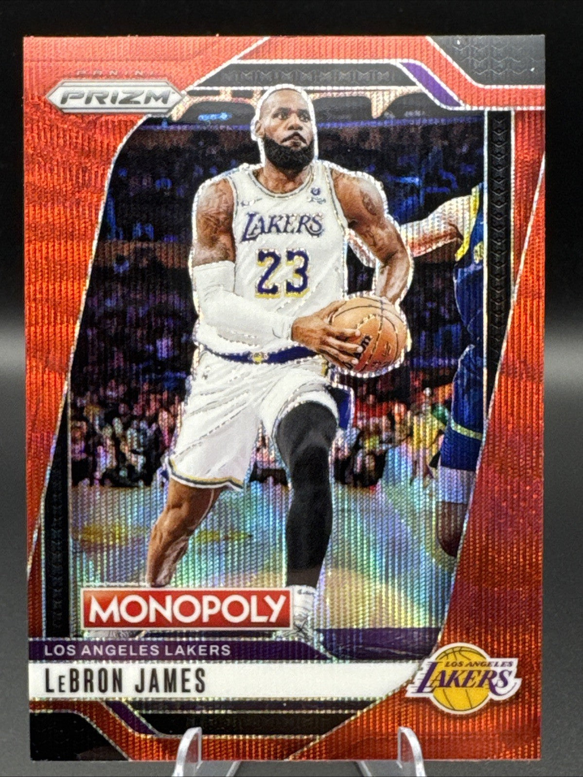 2024-25 Panini Prizm Monopoly LeBron James Red Wave Prizm #43 Los Angeles Lakers