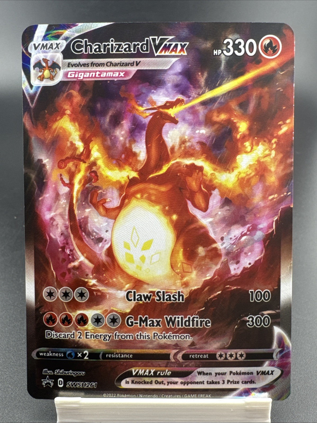 Pokemon TCG SWSH: Sword & Shield Promo Cards #SWSH261 Charizard VMAX Holo