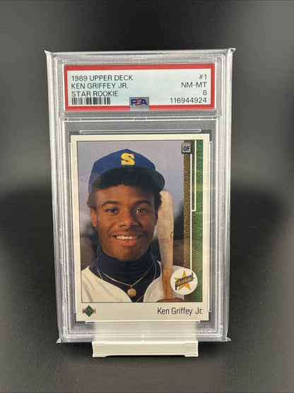 1989 Upper Deck Set-Break #  1 Ken Griffey Jr. Star Rookie PSA 8 NM-MT