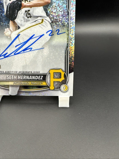 2025 Bowman Chrome Draft Seth Hernandez Sparkle Refractor Auto 28/71 #CPA-SH