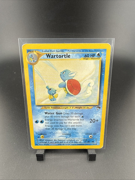 Pokémon TCG Wartortle 15/18 Southern Islands Promo Rare Card LP ++