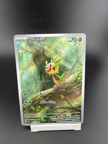 Pokemon TCG Chaos Rising Chespin Full-Art Illustration Rare 087/086