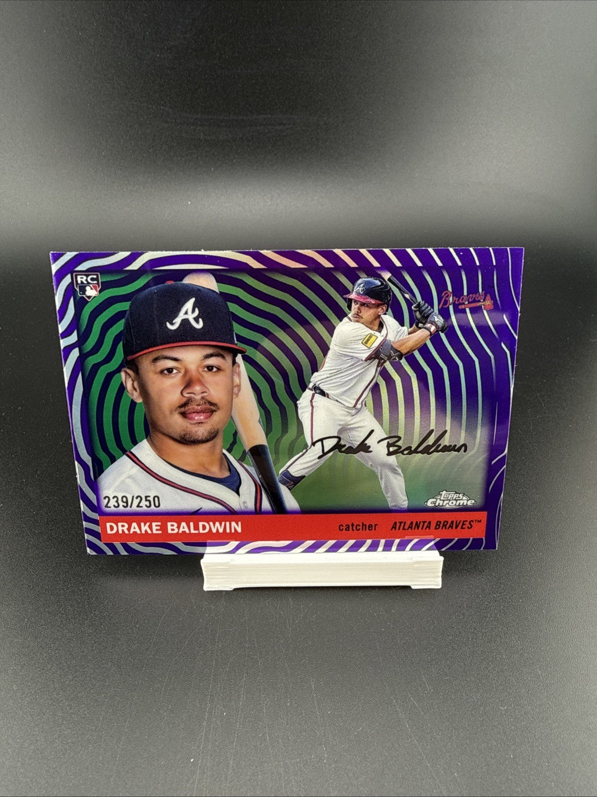 2025 Chrome Platinum #265 Drake Baldwin (RC) - Vibrations Refractor /250