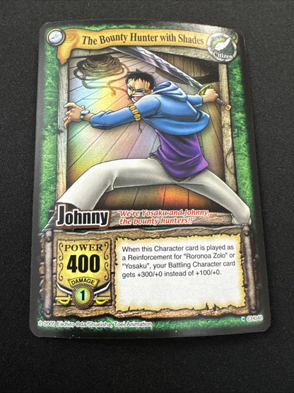 Bandai One Piece CCG Card Johnny The Bounty Hunter With Shades Holo Quest Begins