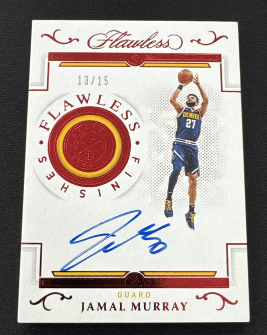 2021-22 Panini Flawless Finishers Auto Jamal Murray #FIN-MUR Ruby /15 NUGGETS