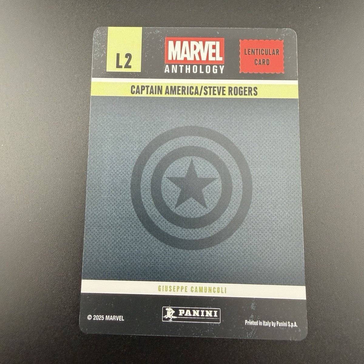 Captain America Lenticular Hologram 2025 Panini Marvel Anthology L2 | Avengers