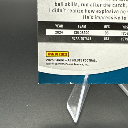 Travis Hunter Rookie RC 2025 Absolute Football Card #186 Jacksonville Jaguars