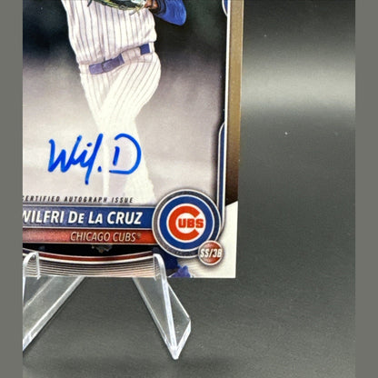 2025 Bowman Chrome Wilfri De La Cruz Auto 1st #CPA-WD Cubs 1st Bowman Autograph