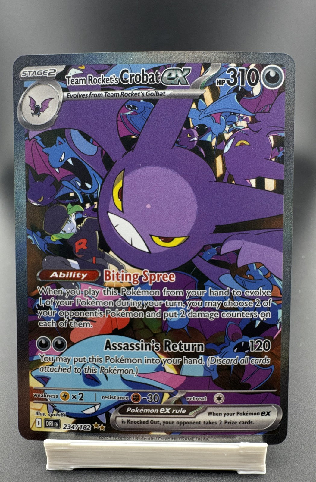Team Rocket's Crobat ex 234/182 Sv10: Destined Rivals Holo