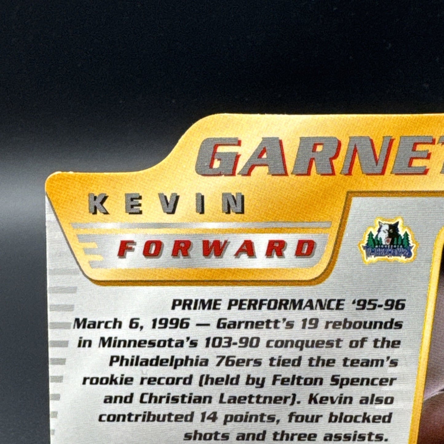 1996-97 Bowman's Best - Cuts Kevin Garnett #BC12 Refractor