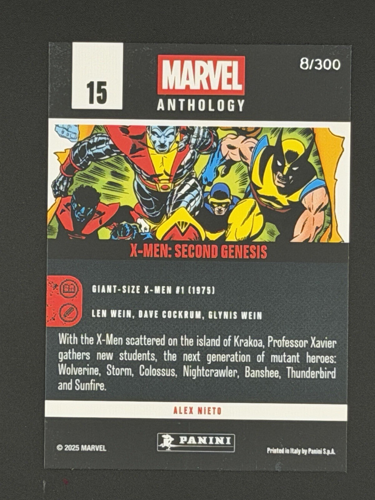 2025 Panini Marvel Anthology #15 X-Men: Second Genesis  Sparkle Holo /300