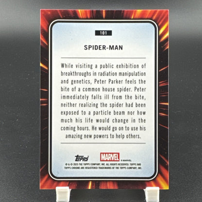 2025 Topps Chrome Marvel #101 Spider-Man Blue & Red Spider Web 61/62