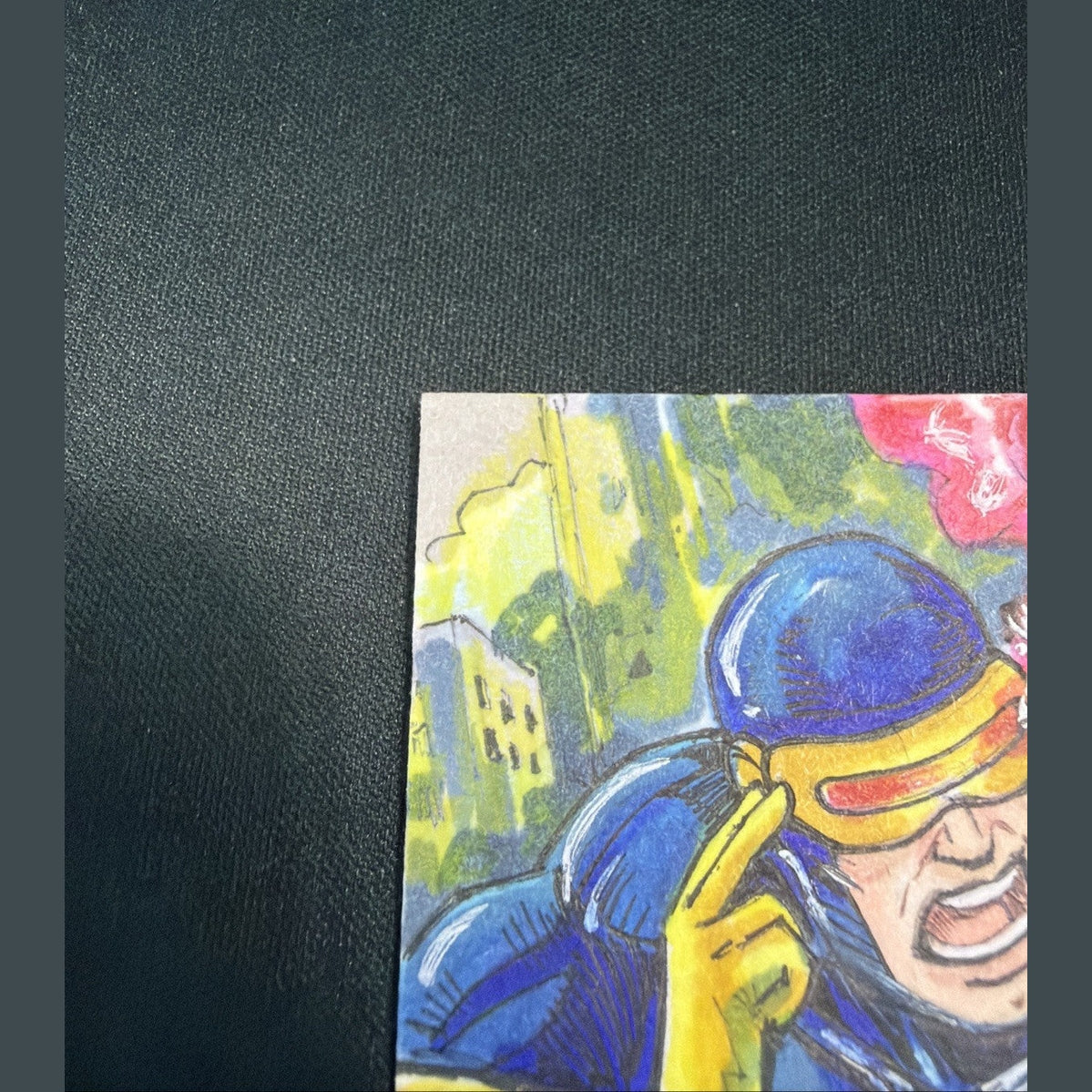 2025 Topps Chrome Marvel Studios CYCLOPS ARTIST SKETCH AUTO # 1/1 Allen Serrano