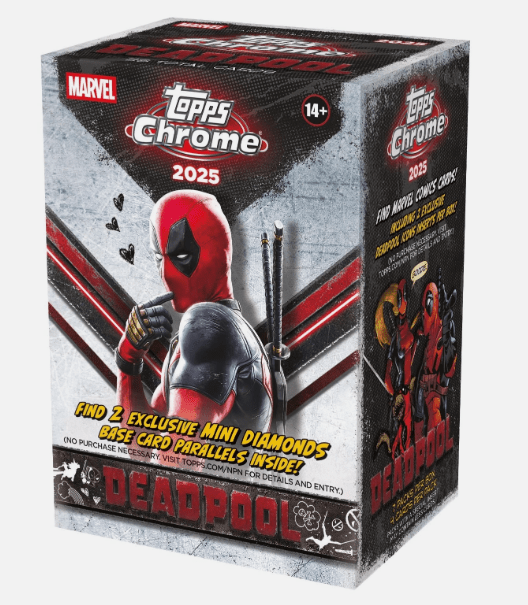 2025 TOPPS CHROME DEADPOOL Value Blaster BOX (28 Cards) MARVEL Presale