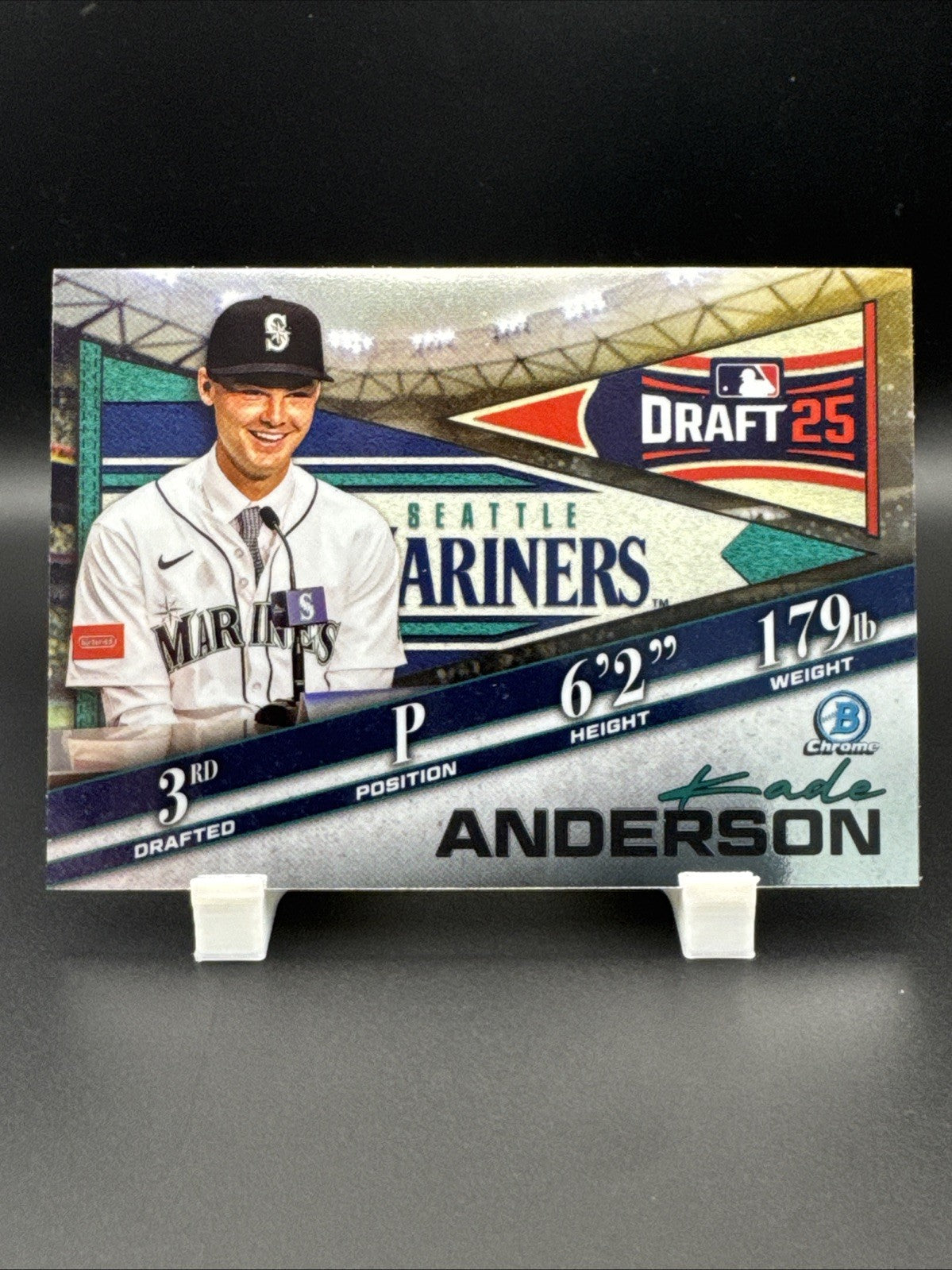 2025 BOWMAN DRAFT CHROME #BDN-3 KADE ANDERSON DRAFT NIGHT INSERT MARINERS